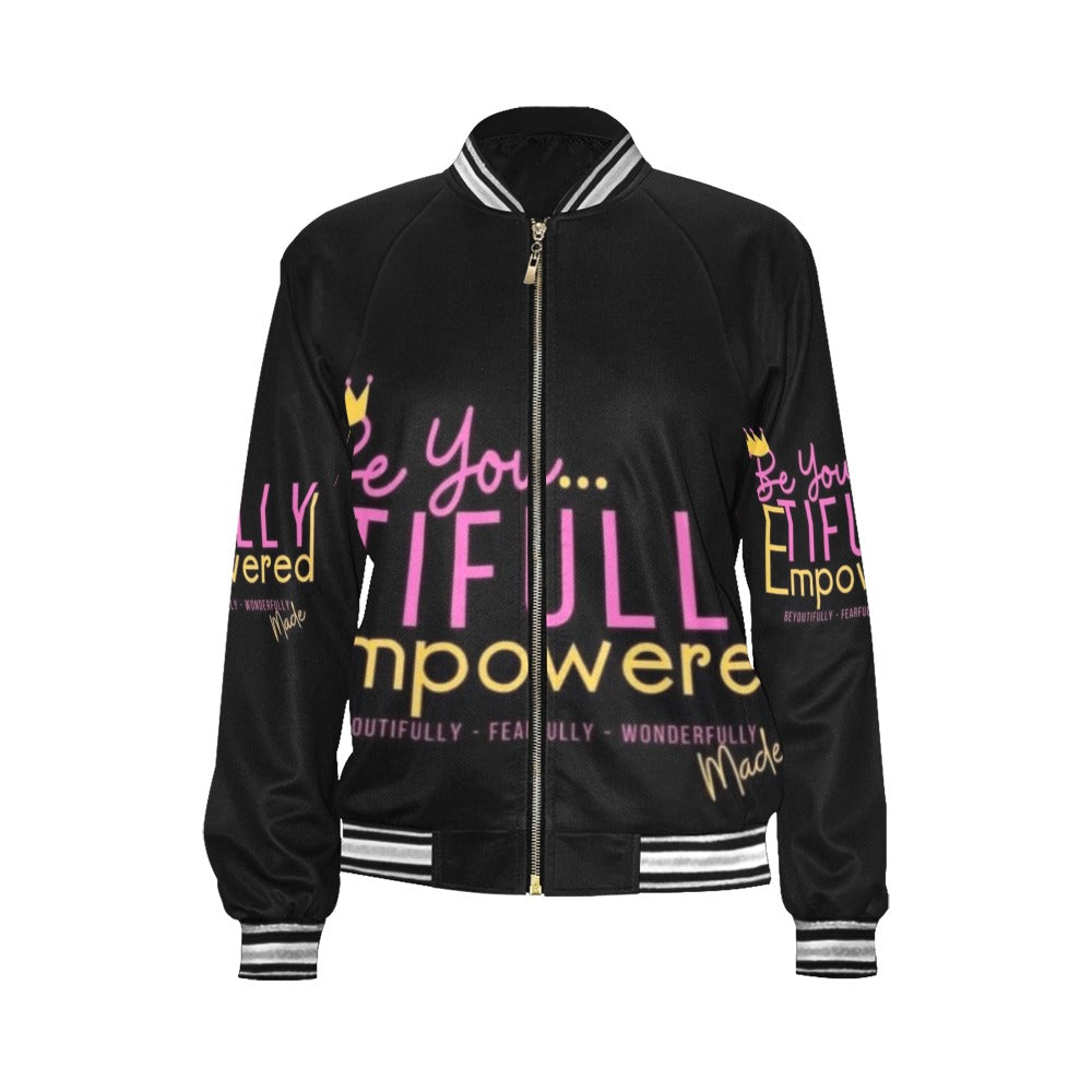 BeYOUtifully Empowered All Over Bomber Jacket