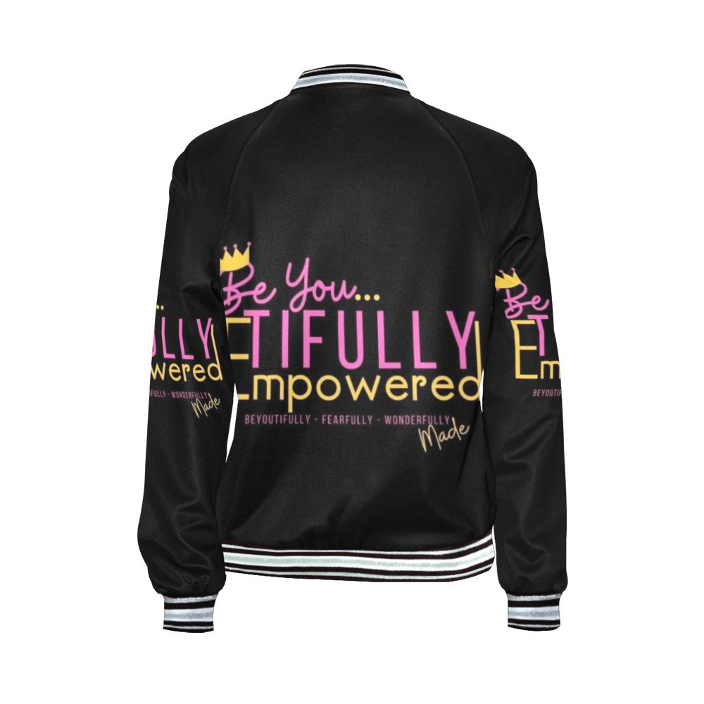 BeYOUtifully Empowered All Over Bomber Jacket