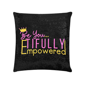 BeYOUtifully Empowered Sequin Pillow