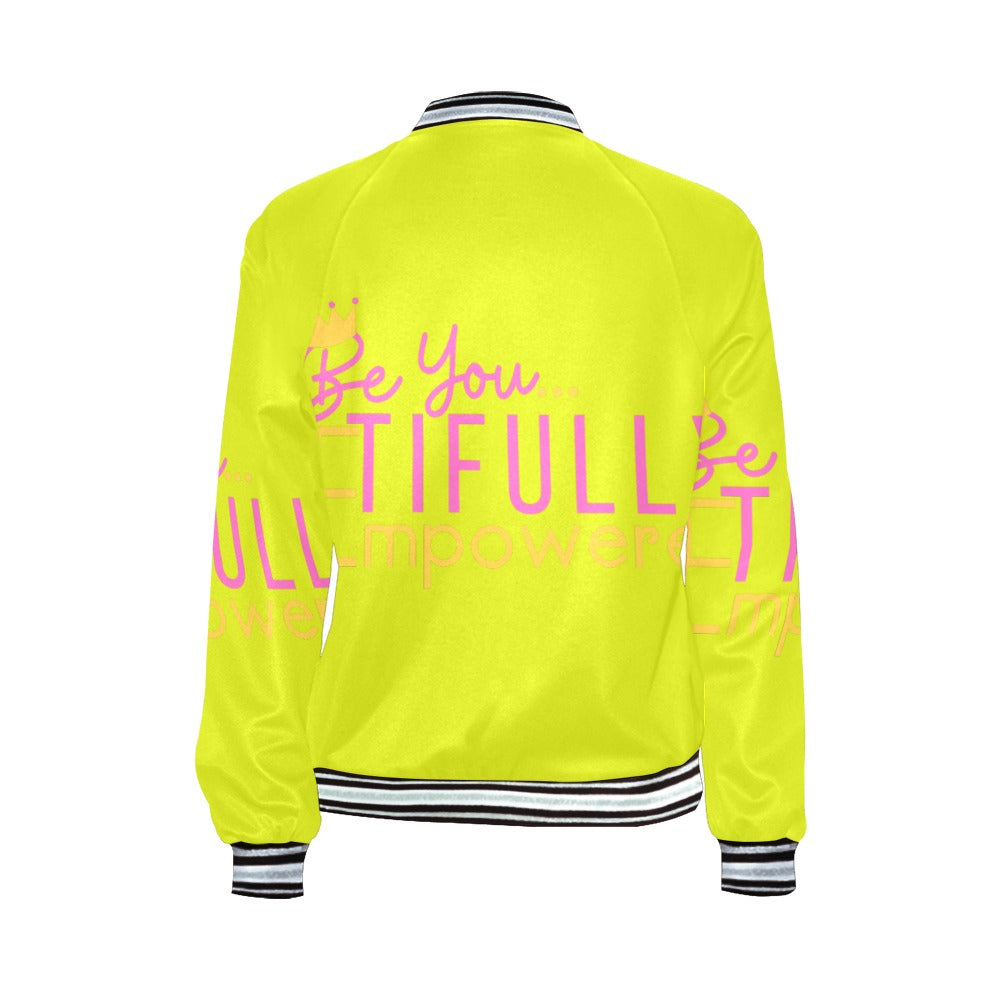 BeYOUtifully Empowered All Over Bomber Jacket